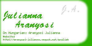 julianna aranyosi business card